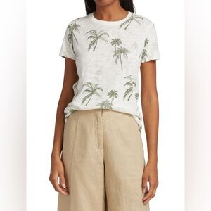 ATM ANTHONY THOMAS MELILLO Slub Schoolboy Palm Print Crewneck T Shirt Size SP